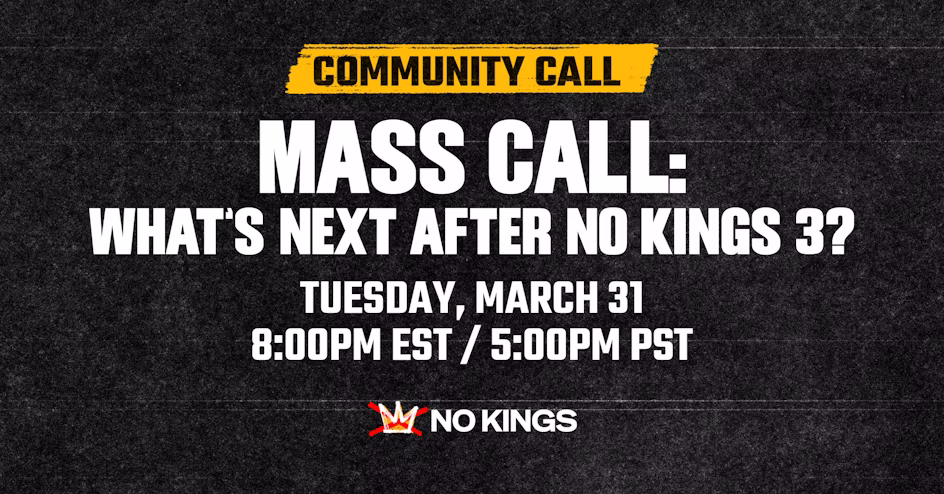 No Kings Whats Next Tuesday March 31 2026